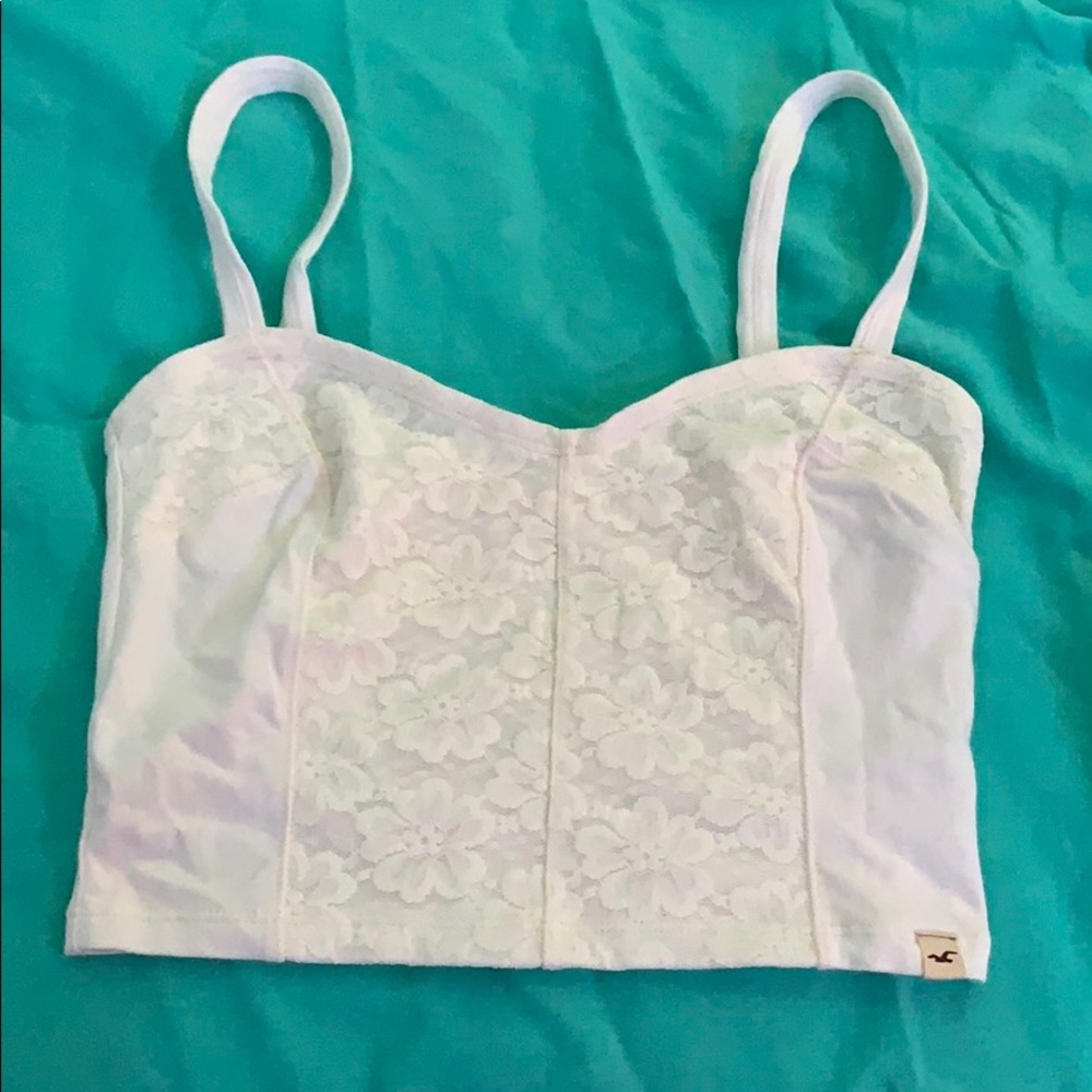 white crop top from hollister
